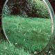 Hammered metal round mirror
