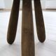 Sculptural stool in stained pine, attributed to Ingvar Hildingsson, Sweden 1970.