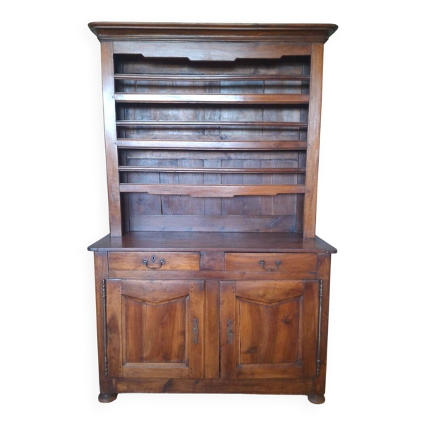 Vaisselier 2 corps en bois fruitier style provincial, XVIIIe