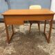 Vintage desk with Scandinavian-style wooden sled feet
