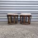 Paire de tabourets en rotin