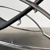 Vintage chaise longue model S 828 in tubular steel by Torben Skov for Thonet, 1980s.