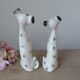 Romantic Dalmatian Dog Couple Ceramic Figurines 1970s