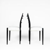 Set of 6 dining black & white bouclé chairs by D. Gomme for G Plan, 1950