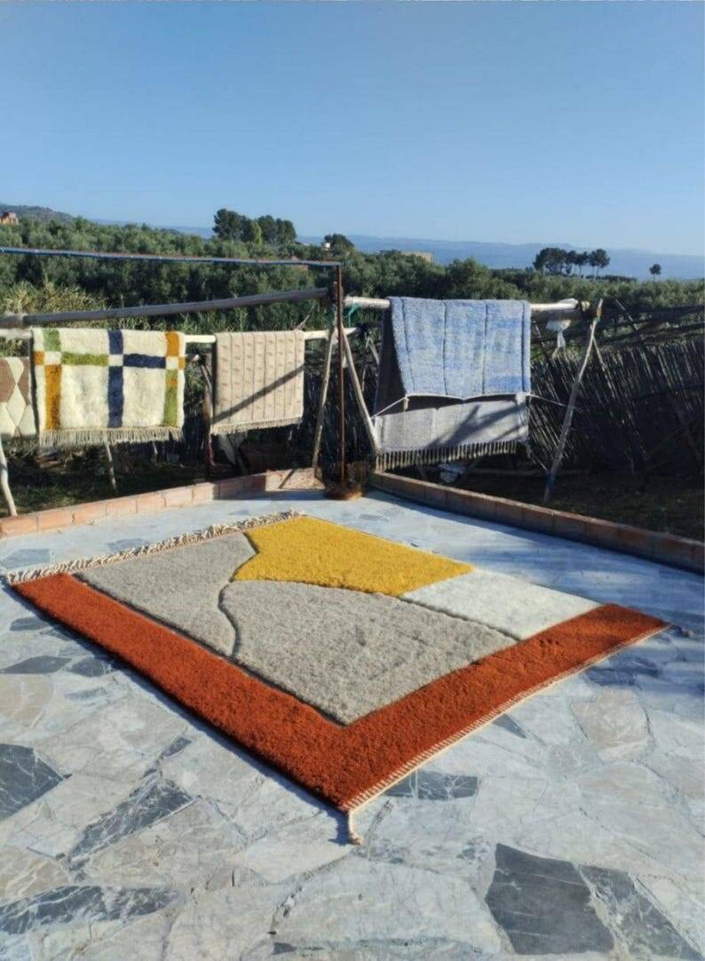 Handmade wool Beni Ourain rug 250/150cm