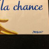 Sheet metal advertising plate - National Lottery-