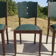 Chaises Art Déco restaurées, lot de 6