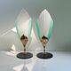 Paire de lampes de table Néfertiti Murano