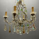 Multicoloured Murano Glass & Crystal Chandelier, 1950s