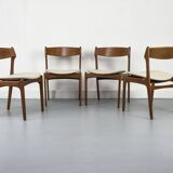 Chaises de salle à manger danoises en teck par Erik Buch pour OD Møbler, années 1960, lot de 4