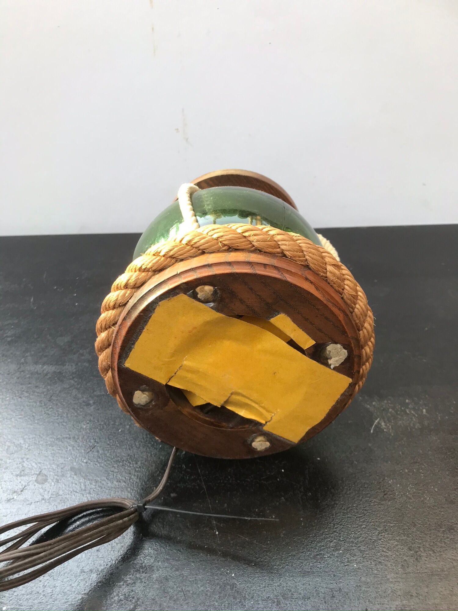 Former marine wood lamp