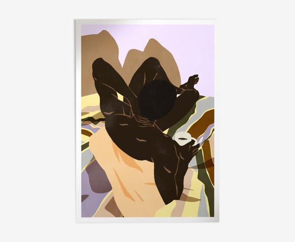 Illustration 30/40cm Les Assoupis : Ousmane