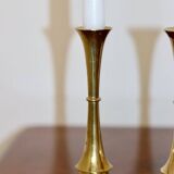 Pair of Scandinavian brass candlesticks from the 1950s by Dansk Designs.