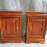 2 bedside caramel patina