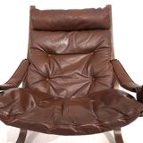 Westnofa Siesta leather lounge chair by Ingmar Relling, 1960