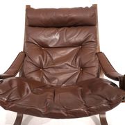 Fauteuil en cuir Westnofa Siesta par Ingmar Relling, 1960