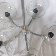 5-branched chandelier by Sciolari, Italy, space age, 1970