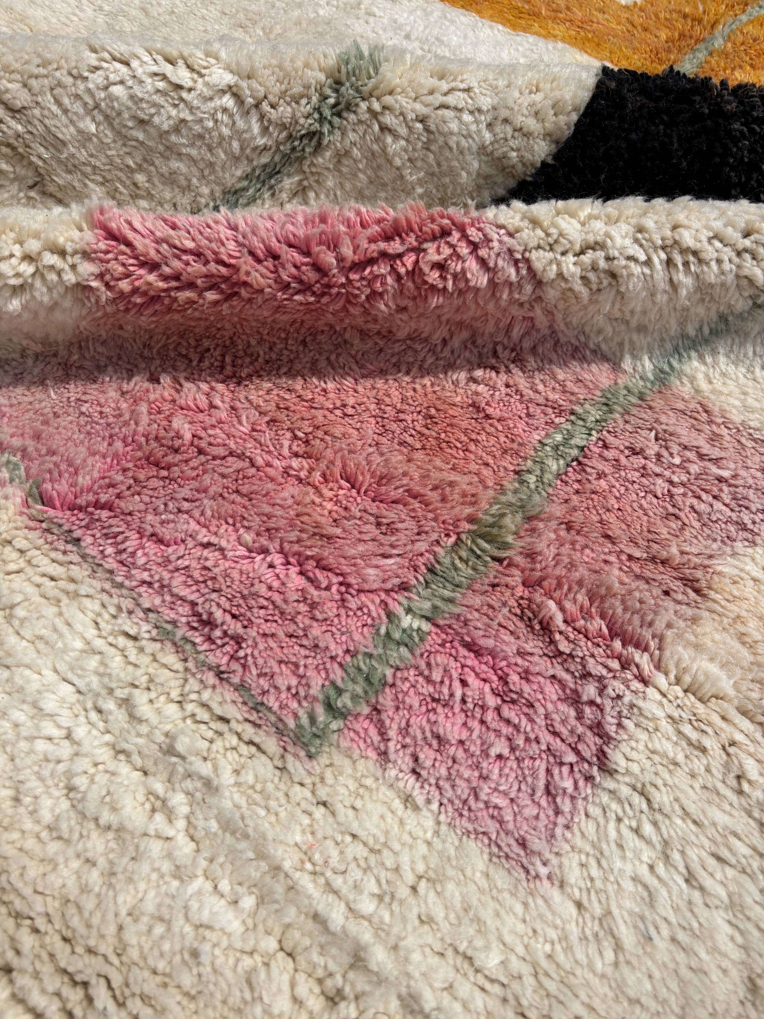 Moroccan Mrirt wool rug