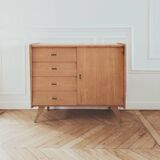 Small renovated vintage sideboard, Scandinavian style, 1950s-60s.