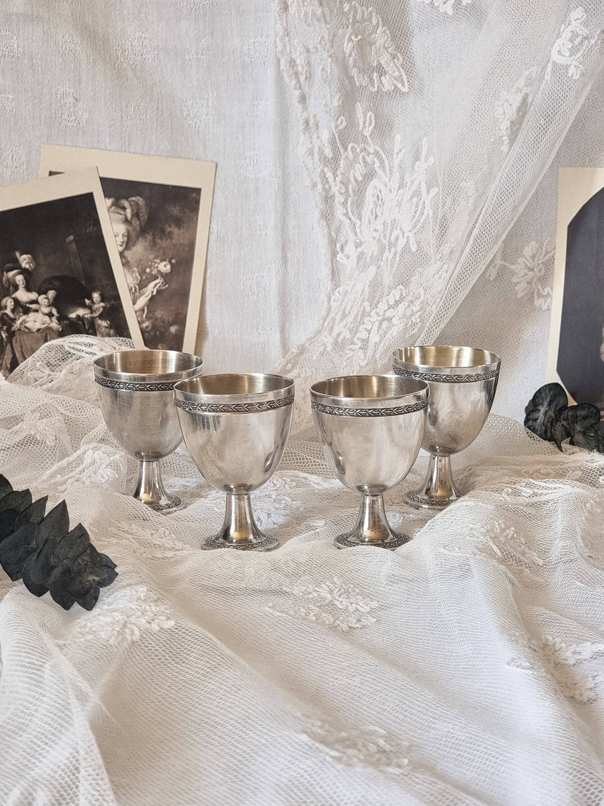 Silver-plated egg cups
