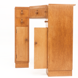 Vintage Art Deco Oak Corner Desk