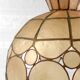 Pendant lamp in amber mother-of-pearl and brass – 60s/70s