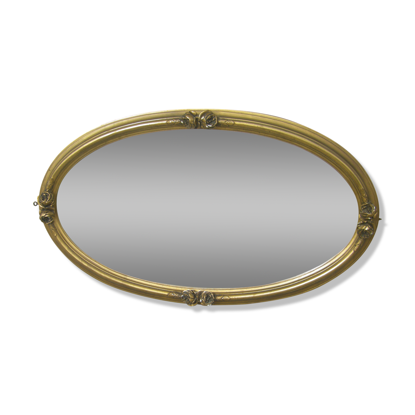 Mirror gilded wood decoration with rose