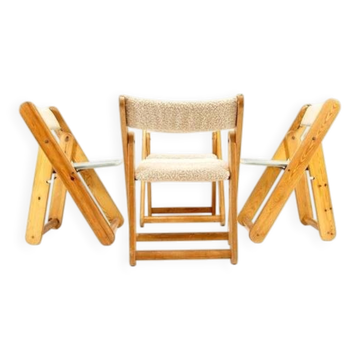4 Retro Vintage Pine Dining Chairs Gillis Lundgren Ikea Mid Century 70s Danish