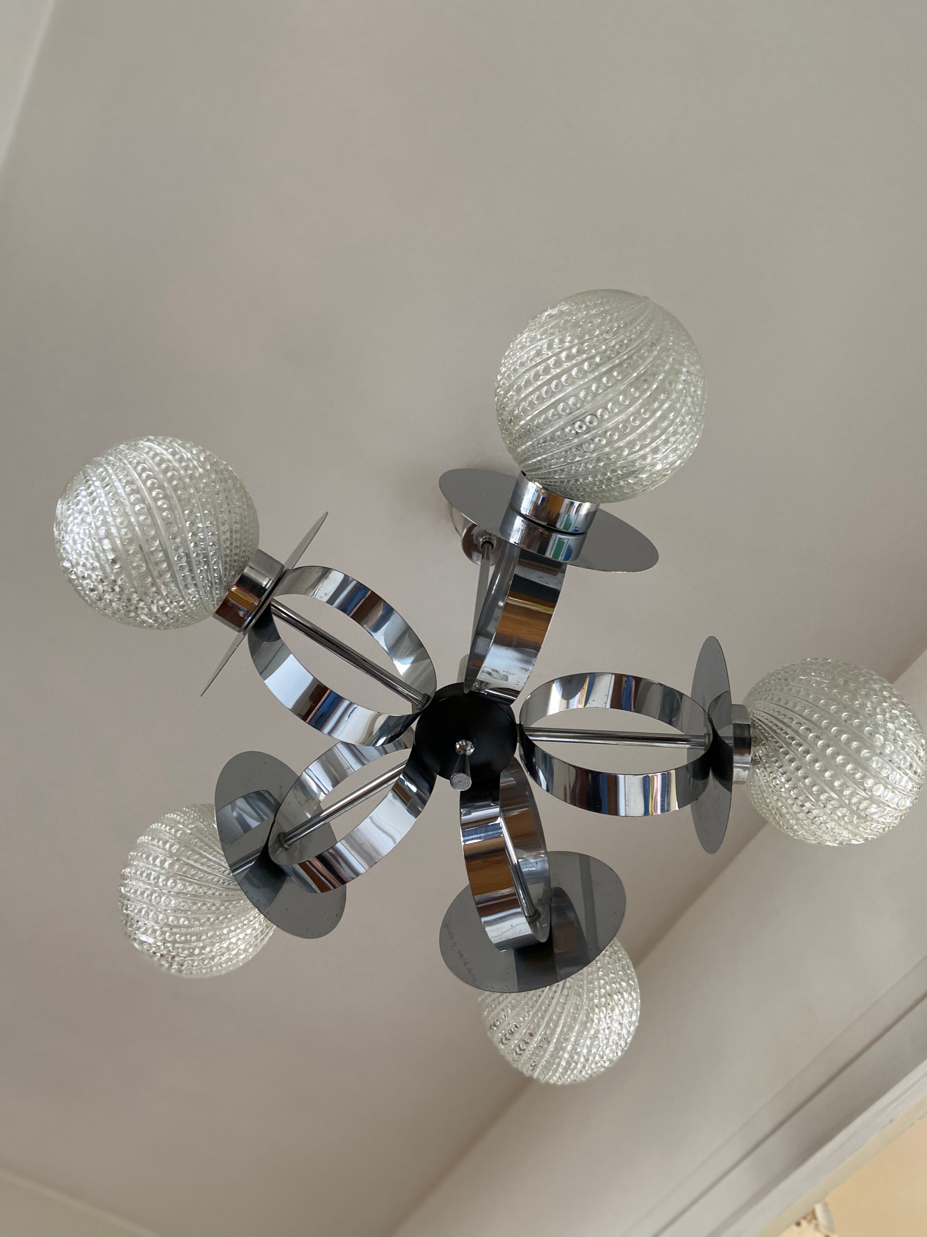 Chrome chandelier