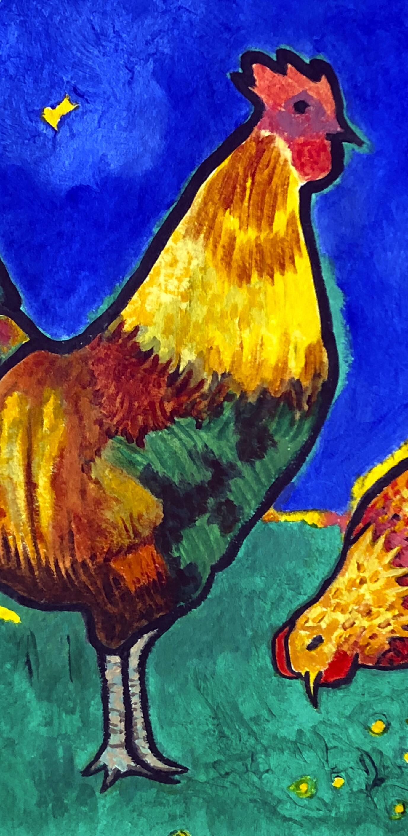 Rooster at dawn
