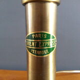 Contemporary pose lamp " orient express " patinated metal