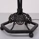 Edgar Brandt style Art Deco floor lamp in wrought iron with alabaster cup