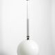 Large Czech Mid Century glass ceiling lamp with glass shade and glass rod