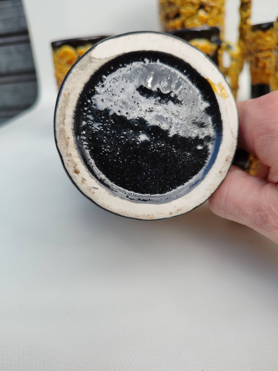 Rare ceramic beer service from Vallauris, created by LUC. 1960s.