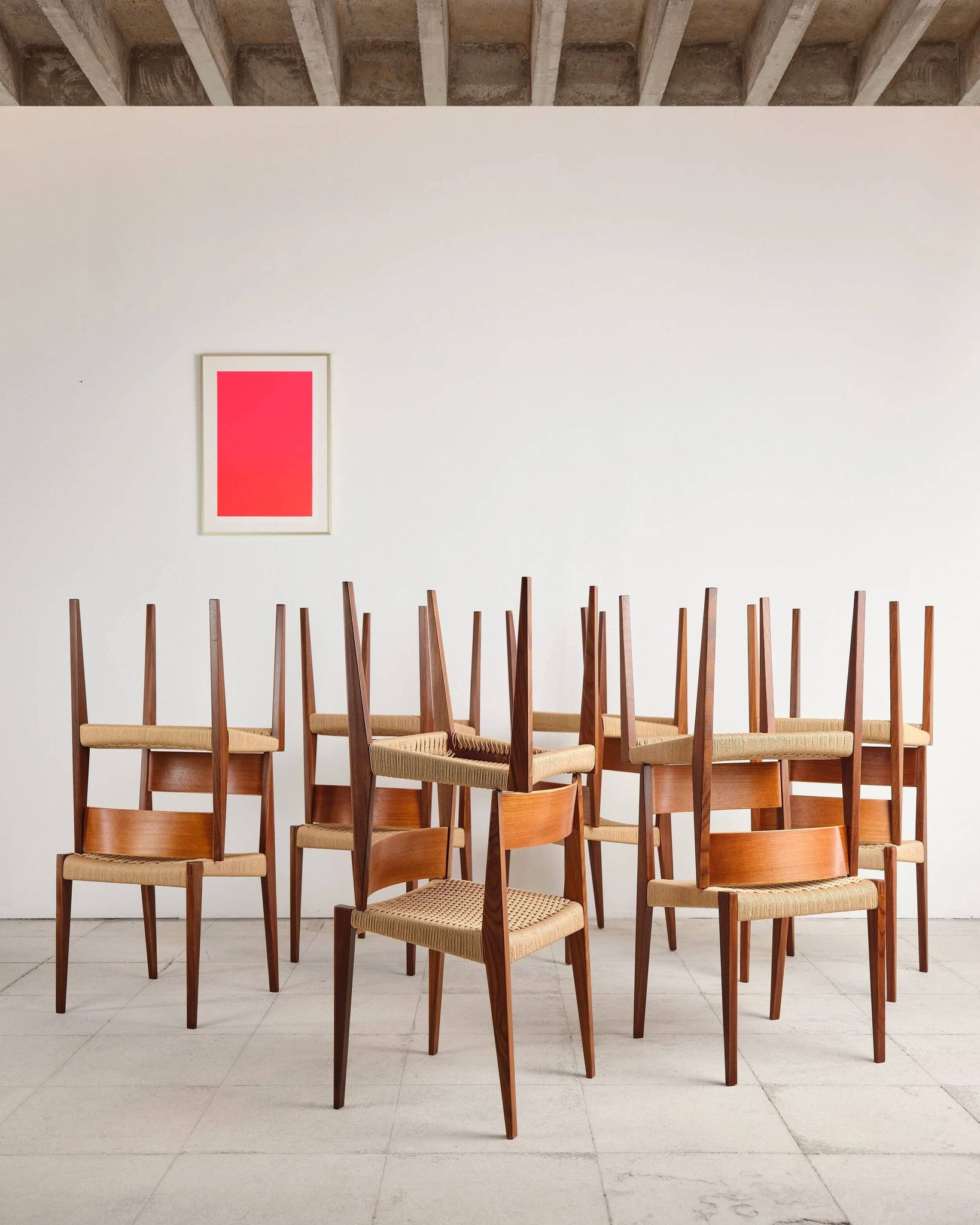 Set of 12 Pia chairs by Poul Cadovius, Denmark, 1950s