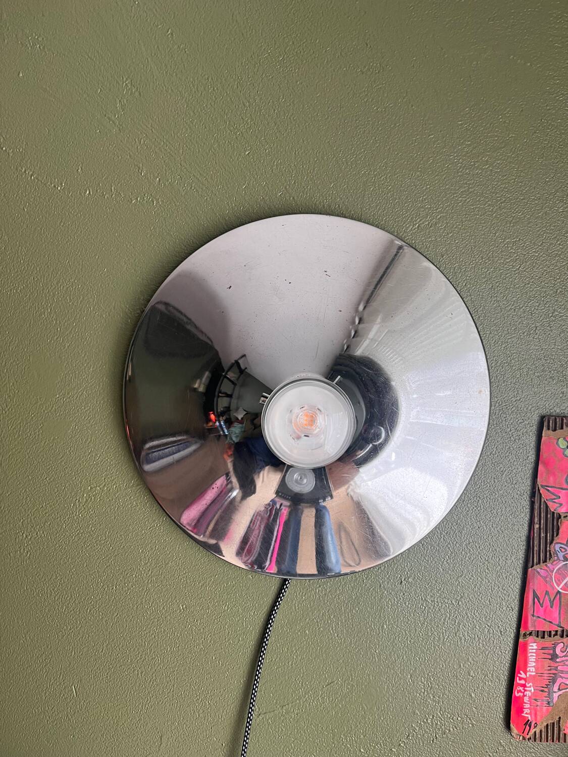 Chrome wall light