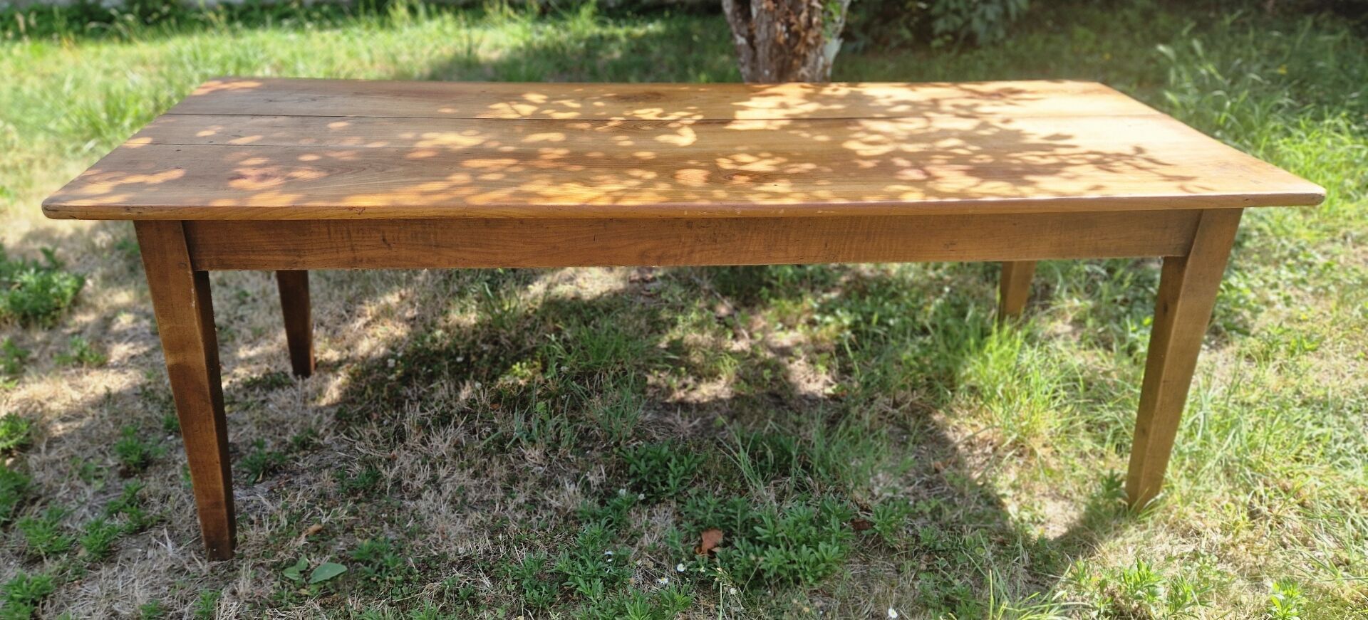 Old farmhouse table in cherry wood 204 x 81 cm