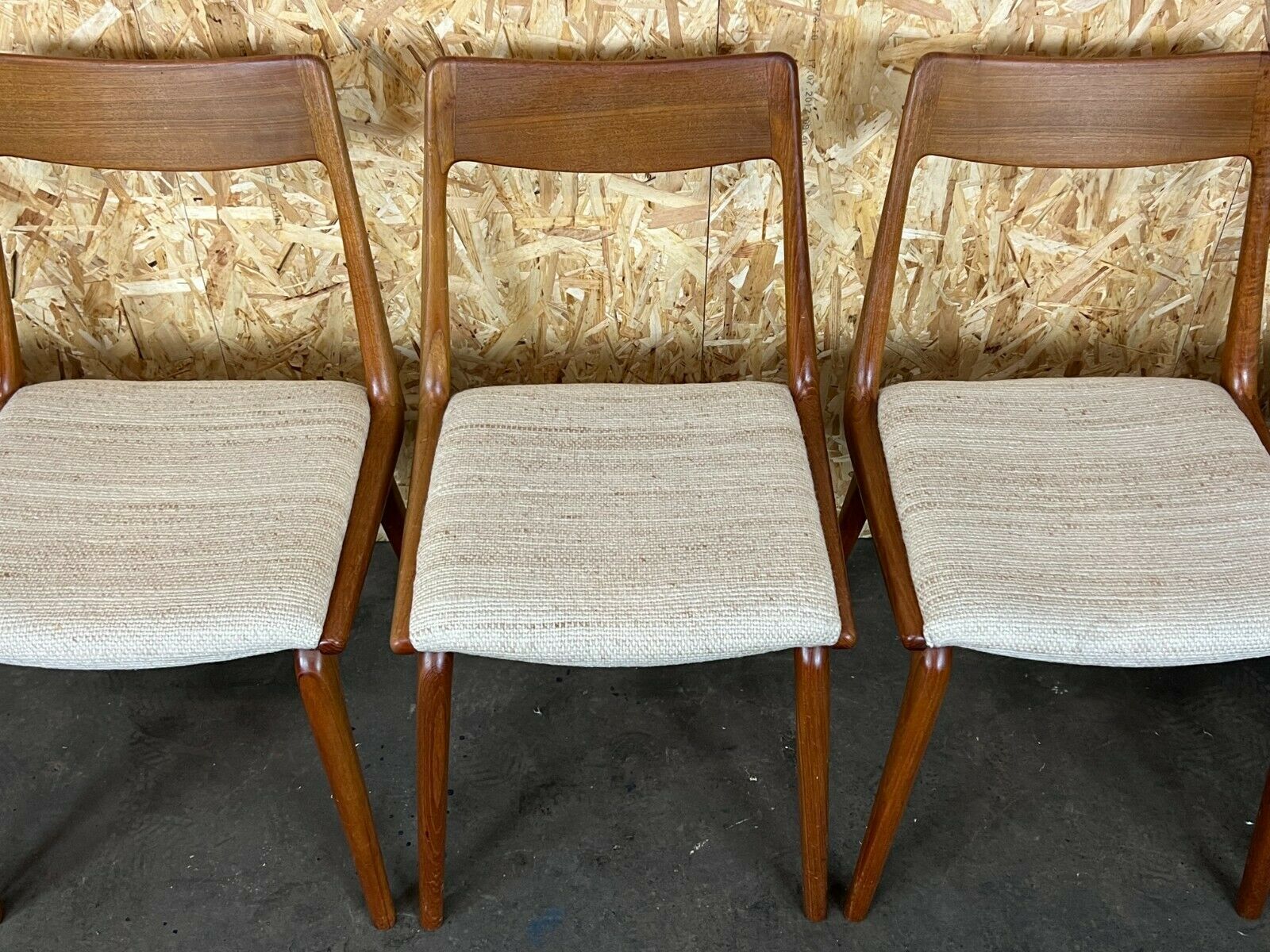Set of 5 Boomerang chairs Alfred Christensen Slagelse Møbelværk teak 60s 70s