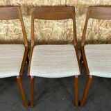 Set of 5 Boomerang chairs Alfred Christensen Slagelse Møbelværk teak 60s 70s
