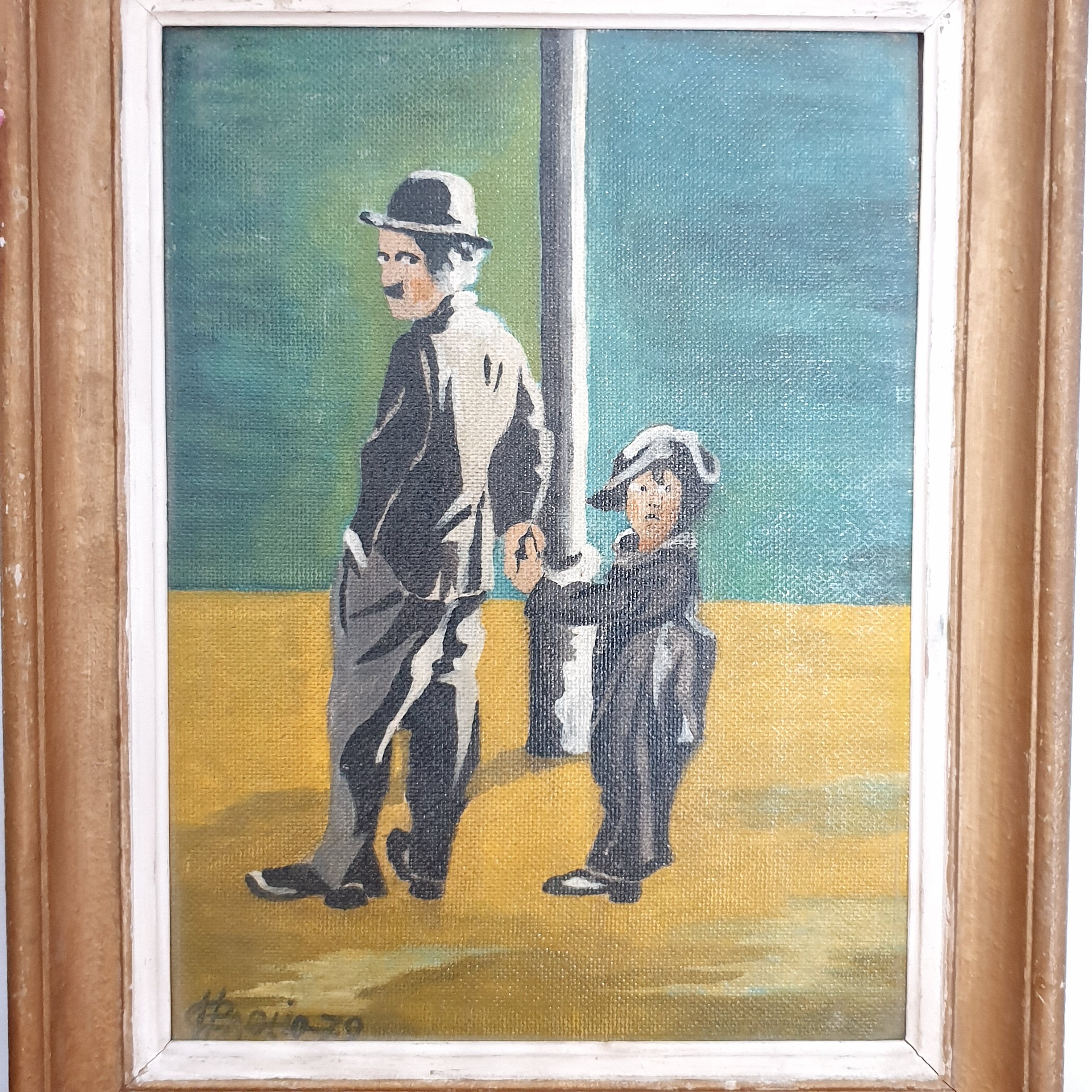 Painting Charlie Chaplin