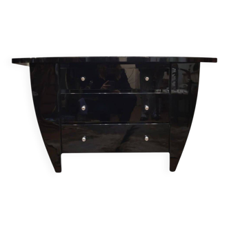 Lacquered wooden chest of drawers, David Lange, Mid-century, 1970s – France