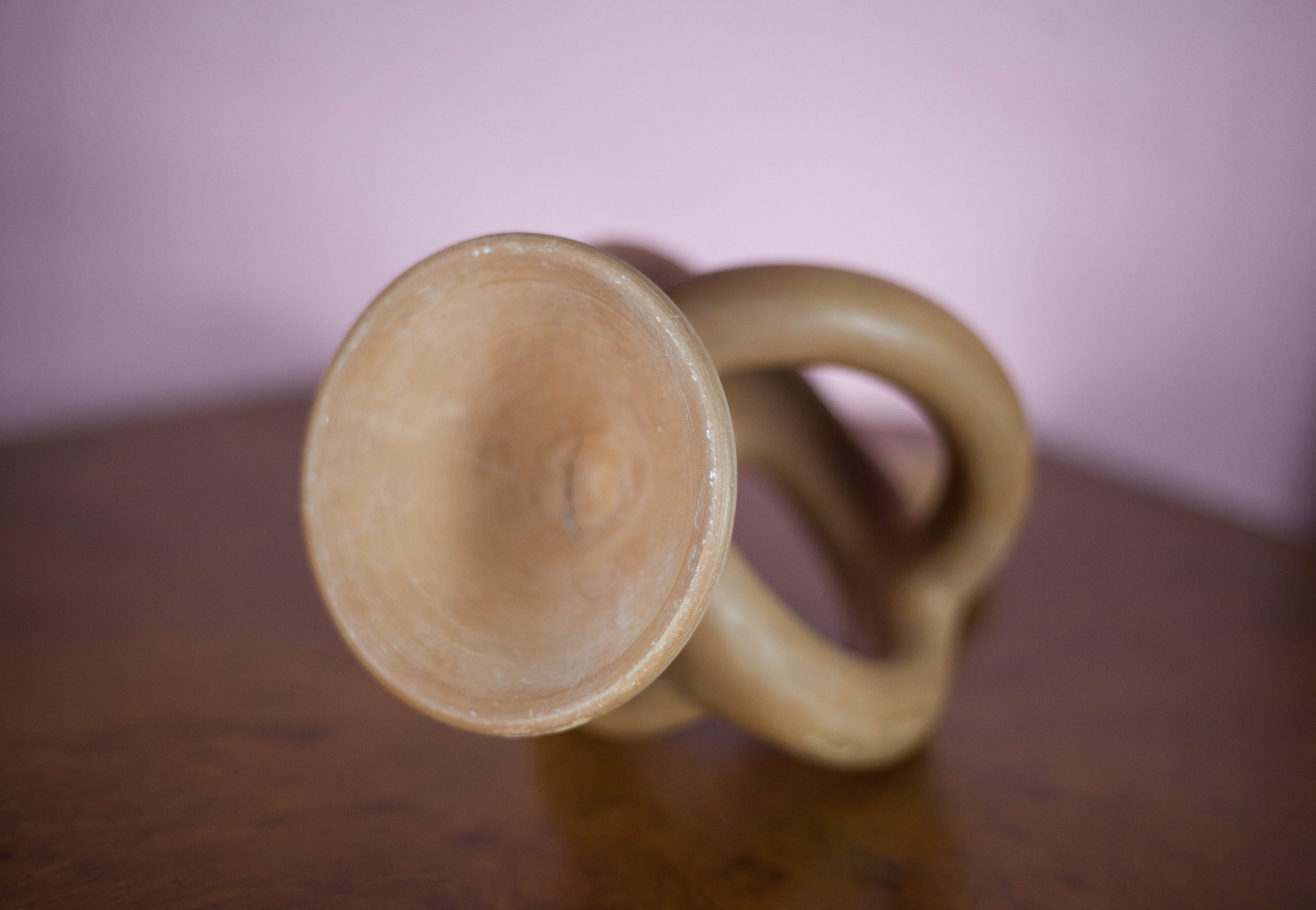 Brutalist terracotta vase