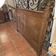Antique oak headboard