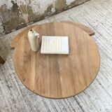 Circular elm coffee table from the 1950s