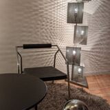 2 lampadaires totem post-moderne 80s