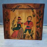Chest painted with characters
