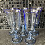 Blue glass flutes