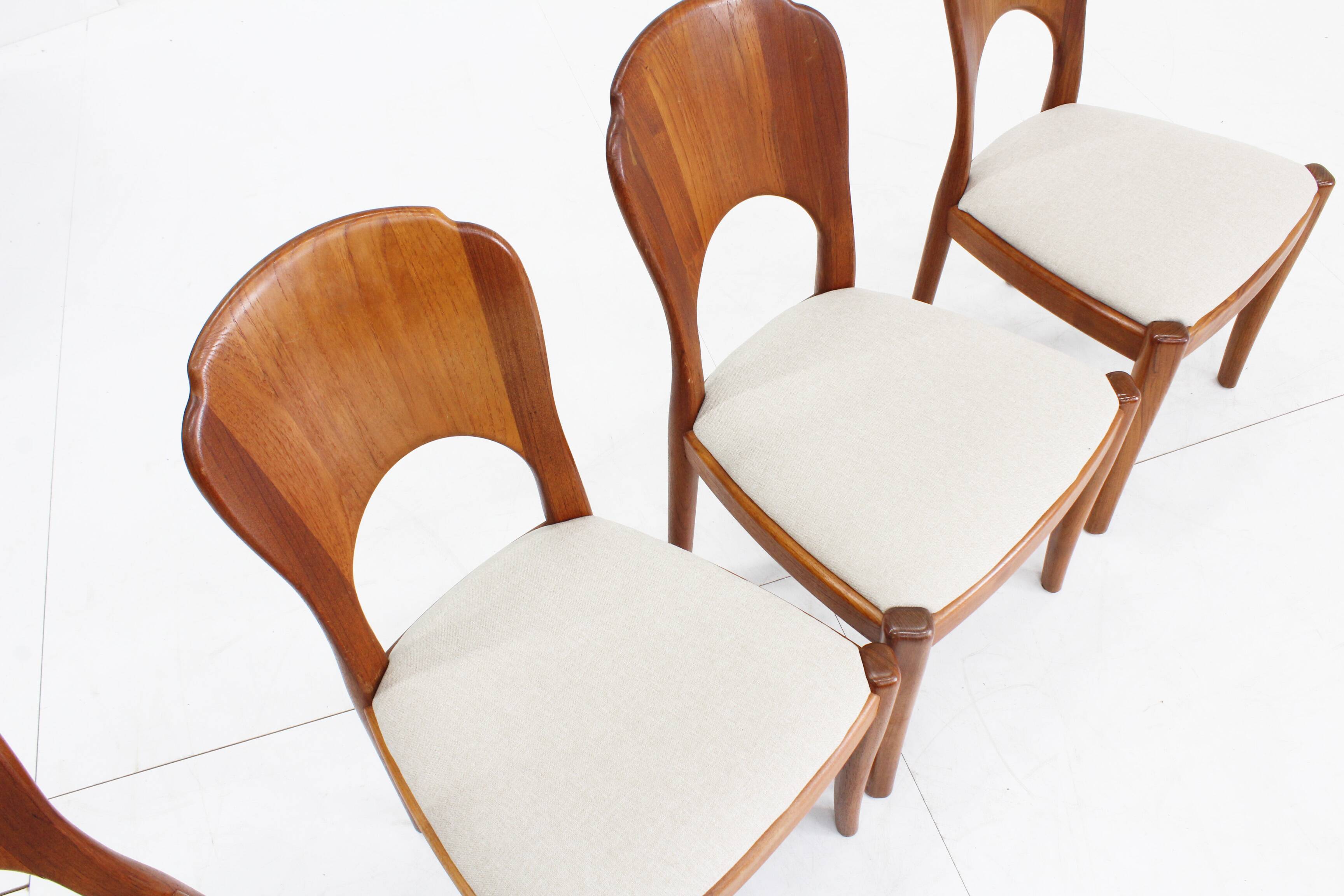 Vintage Danish teak dining chairs , set of 4