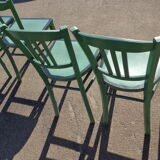 Set de 4 chaises bistrot vertes