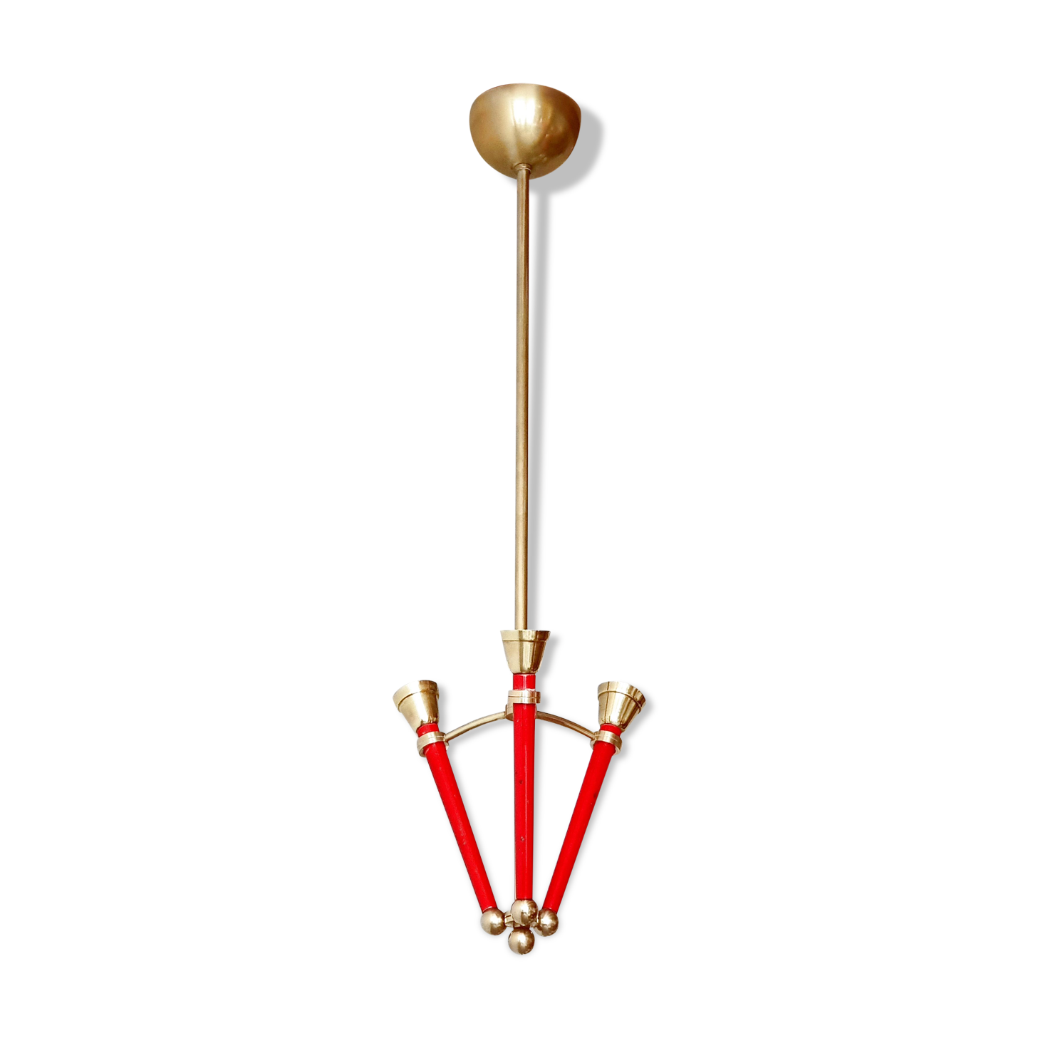 Vintage torchlight chandelier 1950